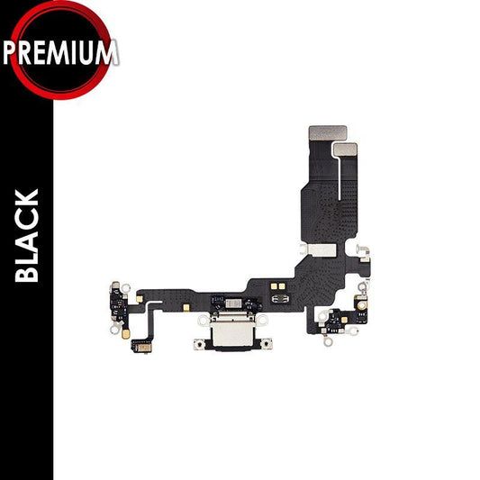 CHARGING PORT FLEX CABLE COMPATIBLE FOR IPHONE 15 (BLACK)